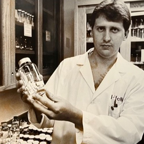 Throwback photo of Bud Brame in Lab