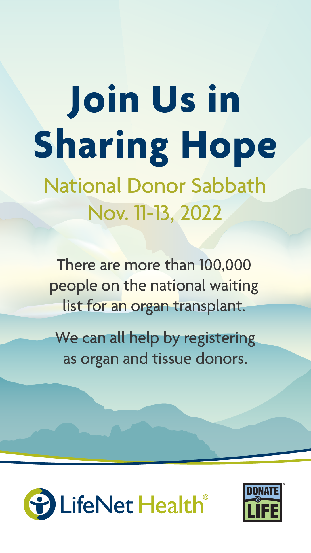 National Donor Sabbath is an interfaith celebration of life