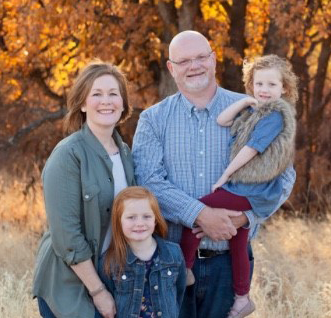 Megan Jevne with her family